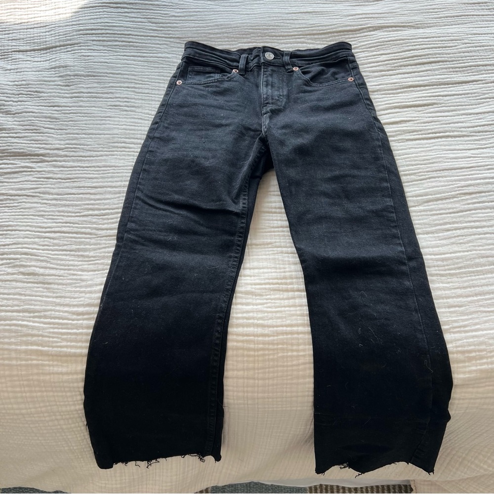 Zara Black Kick Flare Jeans